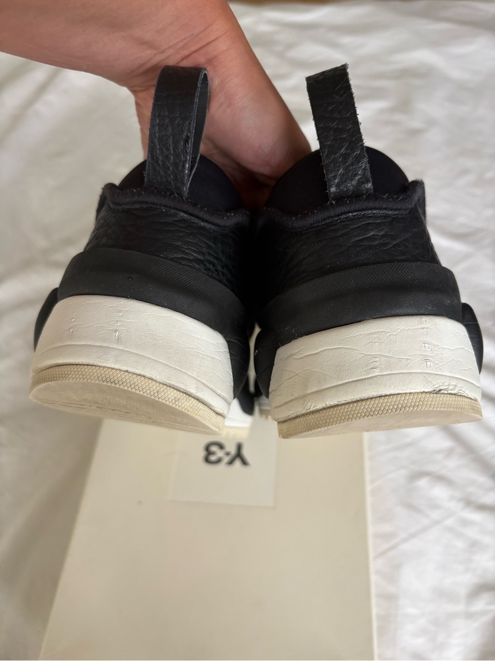 Adidas Y-3 Hokori III Black Core White Sneakers Men's Size 10 with OG Box GOAT - Picture 10 of 16